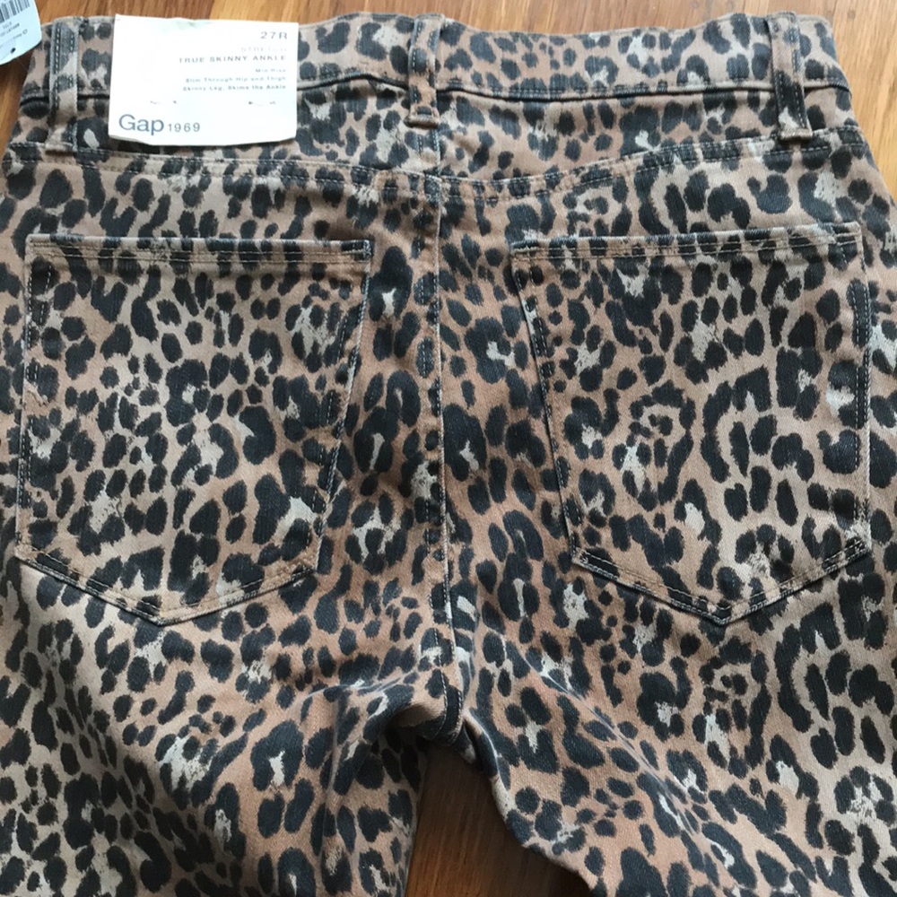 NWT Gap True Skinny leopard print jeans - Picture 7 of 8